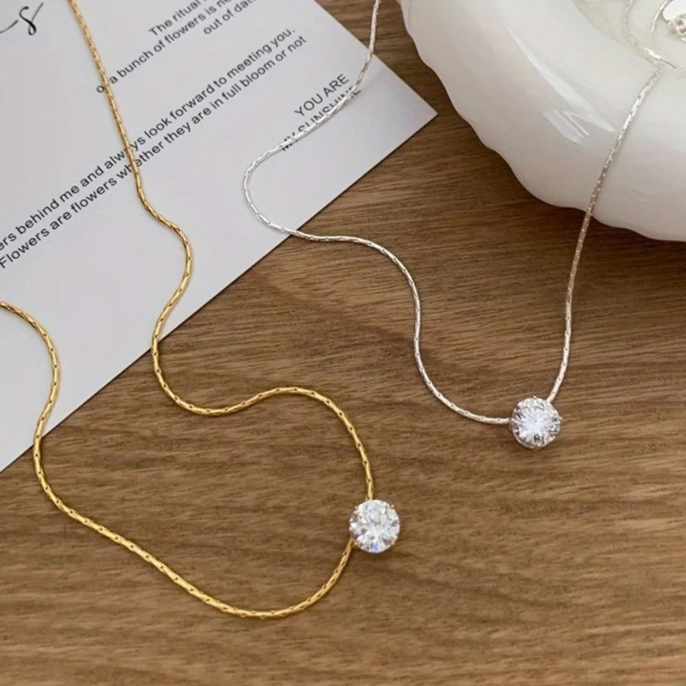 Margot Biarritz - Collier en pierres de moissanite