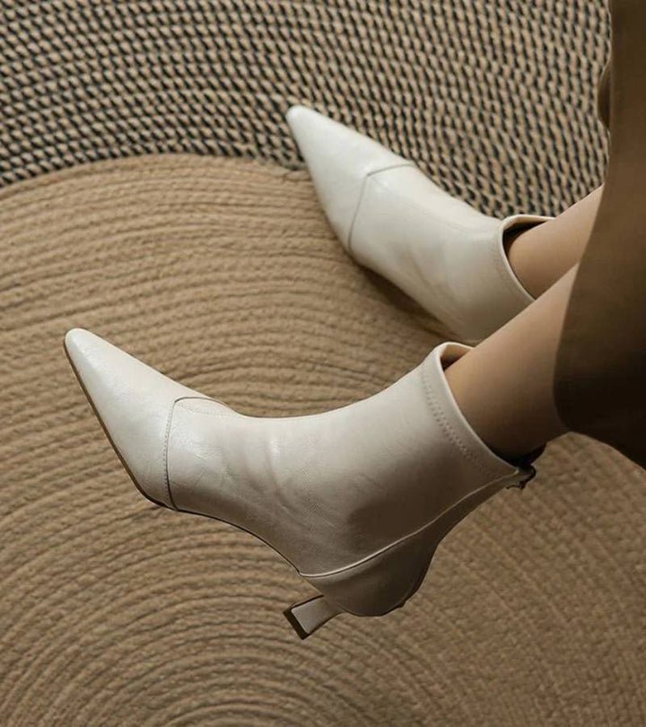 Margot Biarritz - Bottines en cuir à talon élégant