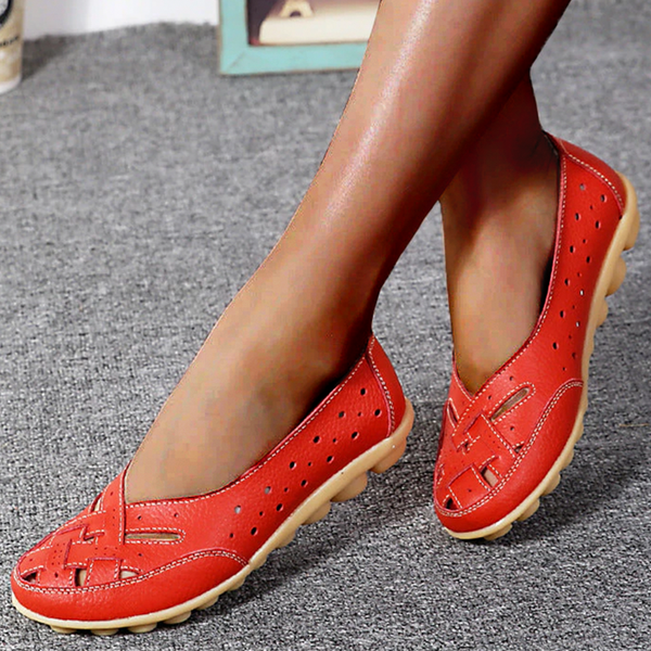 Margot Biarritz - Mocassins Élégants en Cuir Aéré