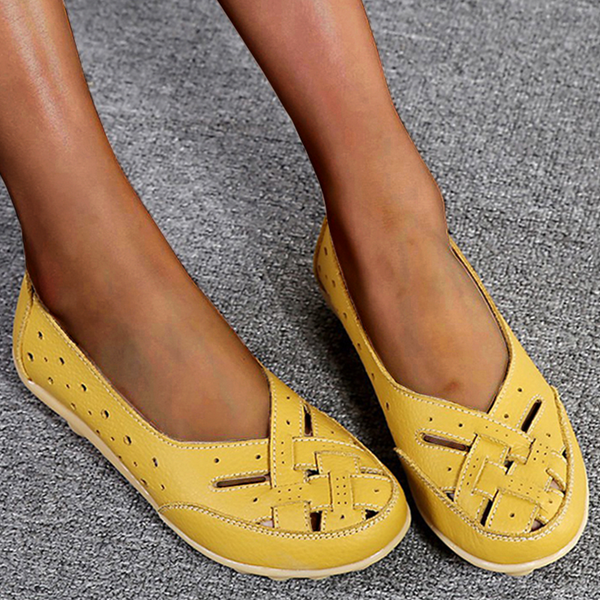 Margot Biarritz - Mocassins Élégants en Cuir Aéré