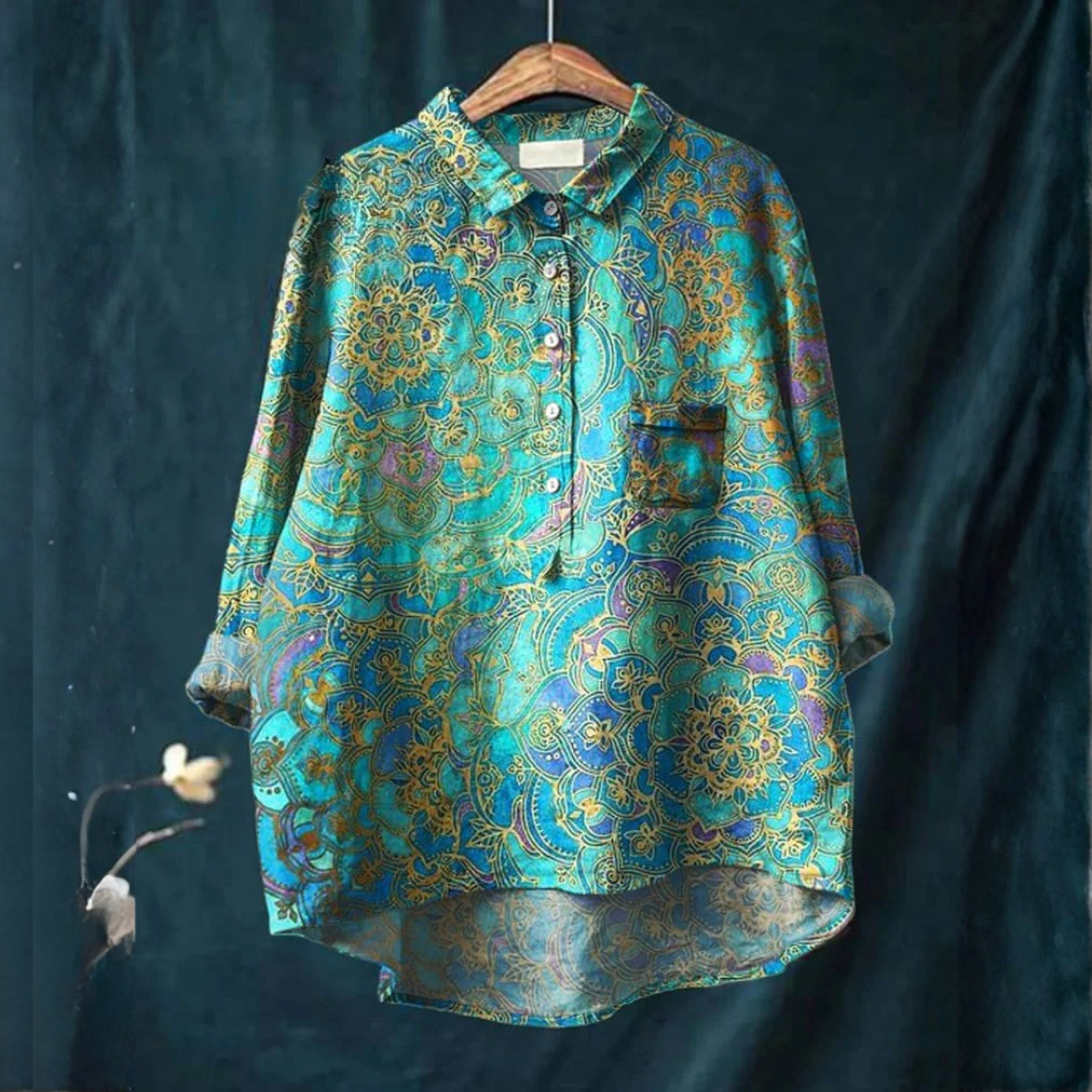 Margot Biarritz - Chemise Élégante à Motif Manon