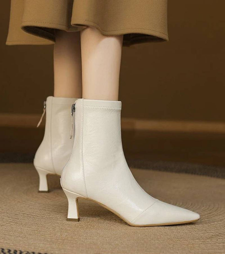 Margot Biarritz - Bottines en cuir à talon élégant
