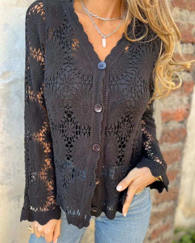 Margot Biarritz - Cardigan en dentelle