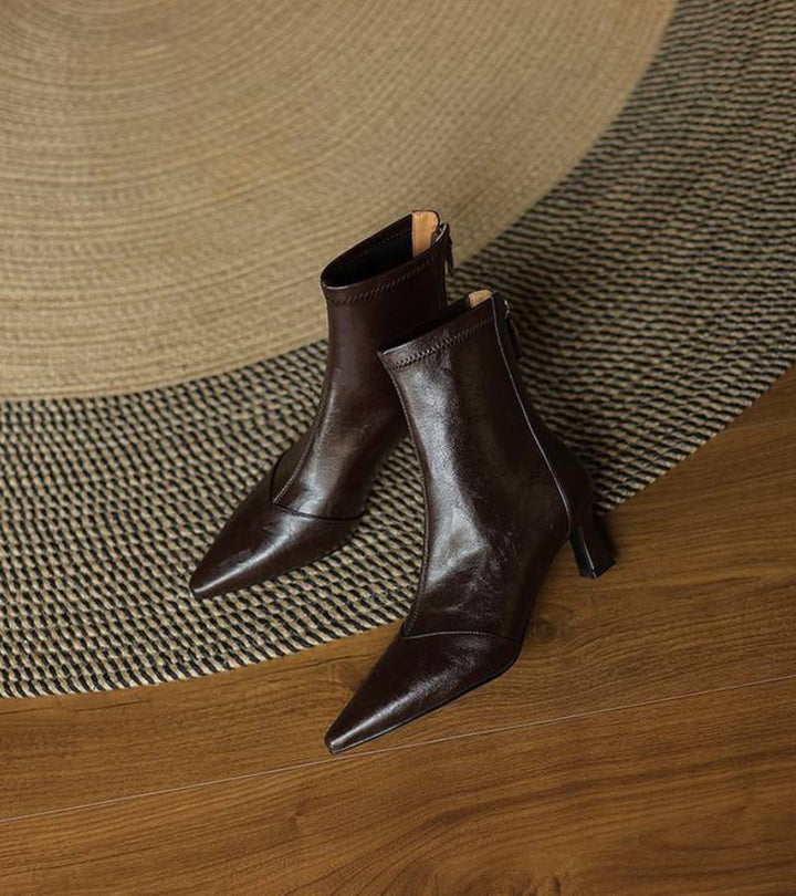 Margot Biarritz - Bottines en cuir à talon élégant