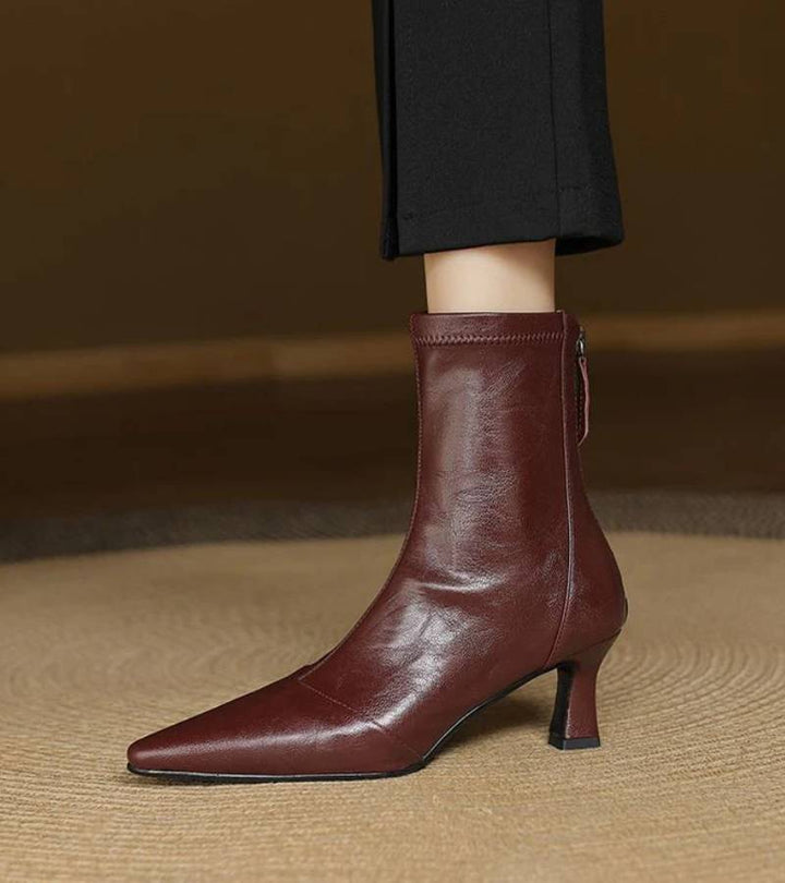 Margot Biarritz - Bottines en cuir à talon élégant