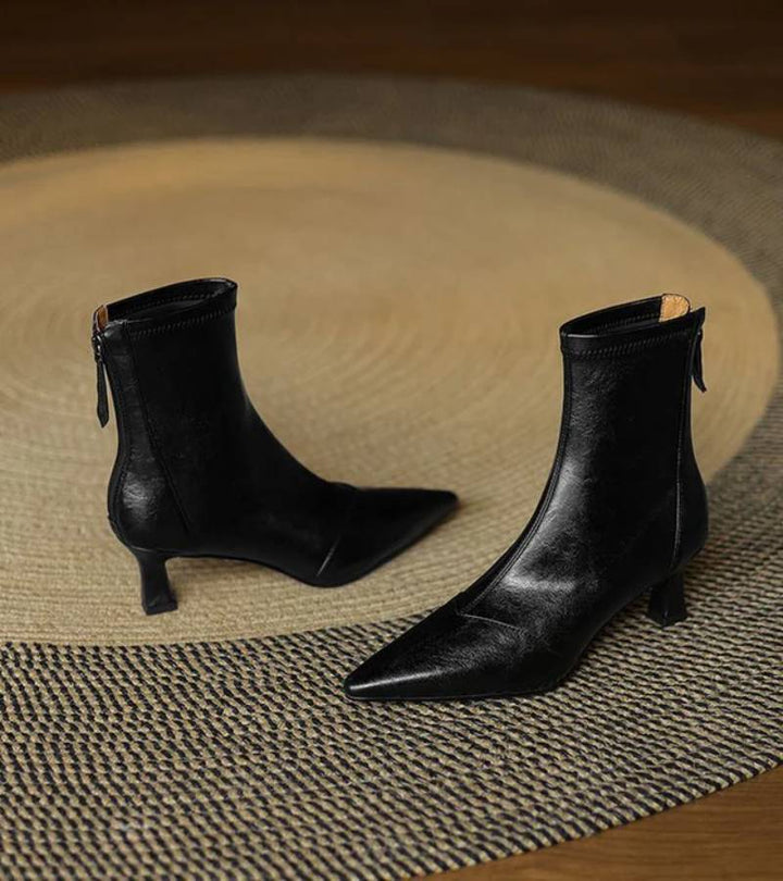 Margot Biarritz - Bottines en cuir à talon élégant