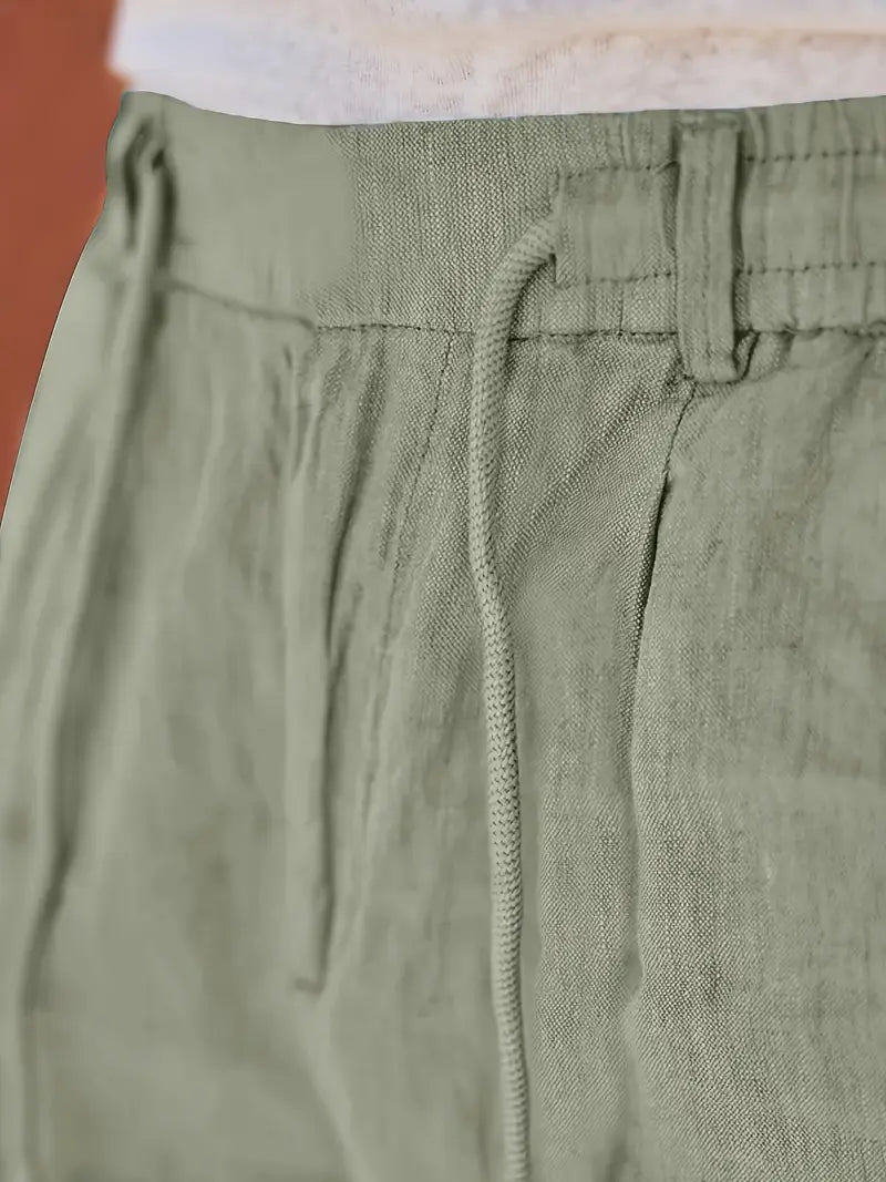 Margot Biarritz - Pantalons larges en lin avec cordon
