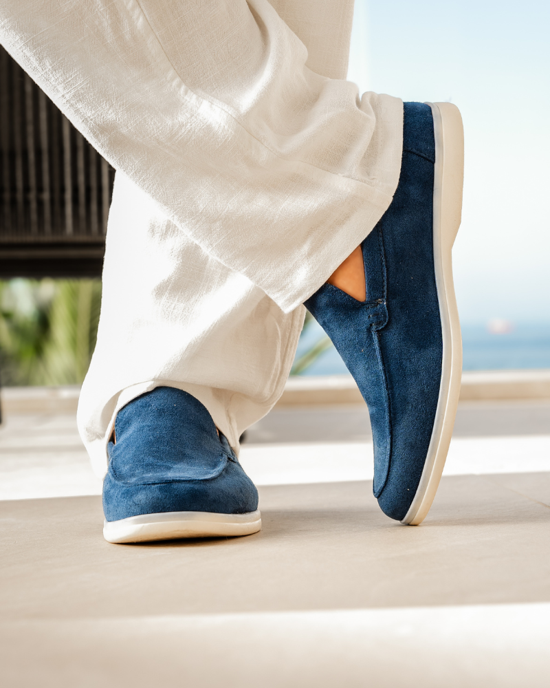 Margot Biarritz - Mocassins en cuir suédé