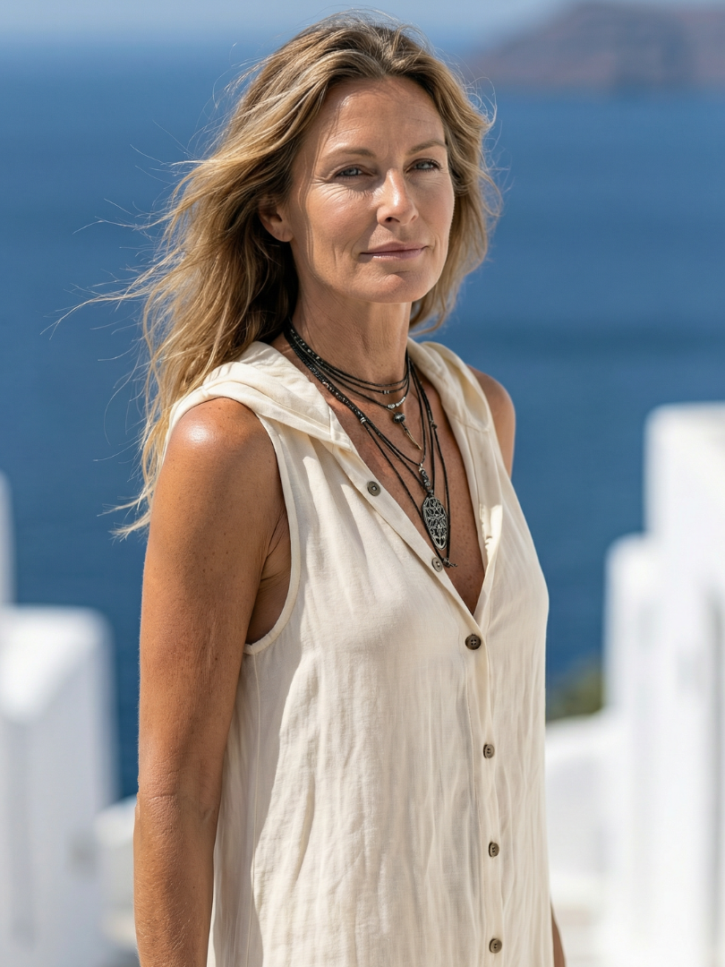 Margot Biarritz - Robe maxi à manches Marune
