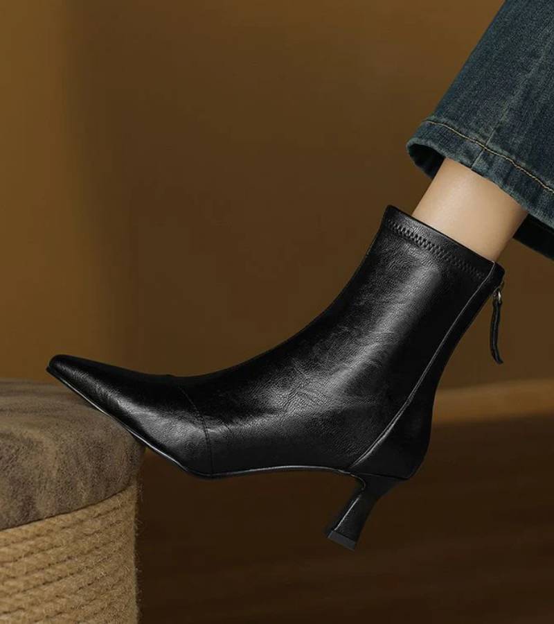 Margot Biarritz - Bottines en cuir à talon élégant