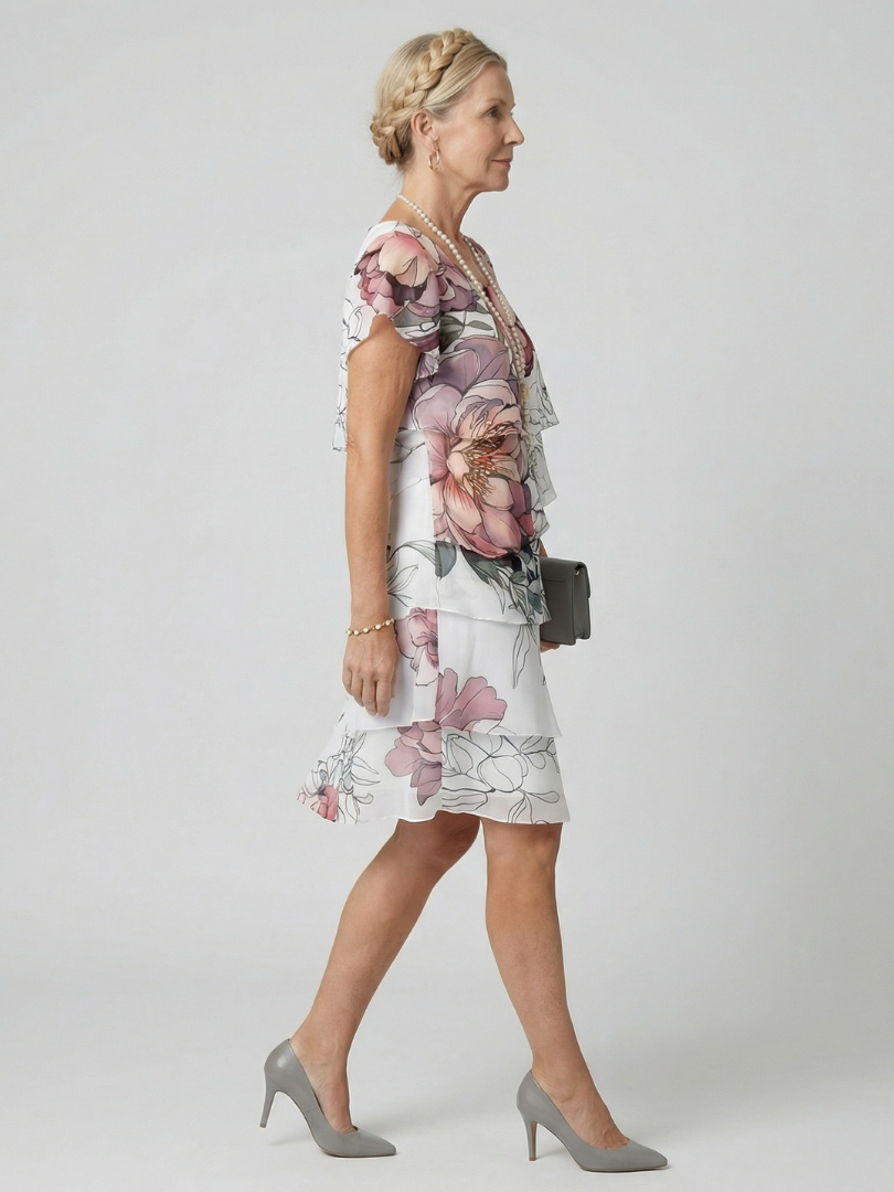 Margot Biarritz - Robe florale genou Kualani
