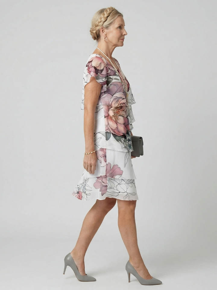 Margot Biarritz - Robe florale genou Kualani