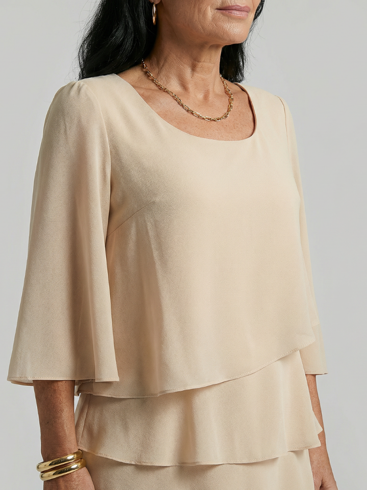 Margot Biarritz - Robe à manches évasées et longueur genou Della
