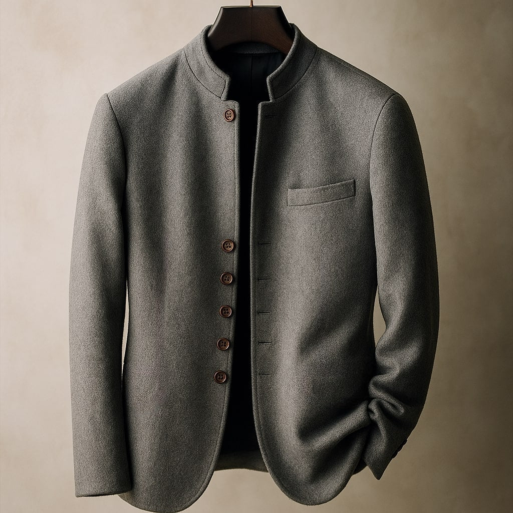 Margot Biarritz - Veste en laine avec col droit