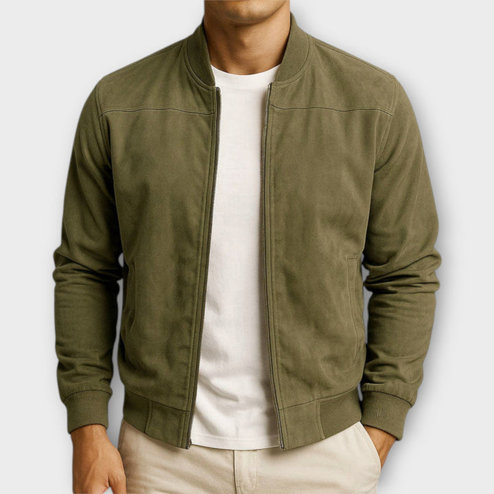 Margot Biarritz - Veste bomber en cuir suédé pour homme