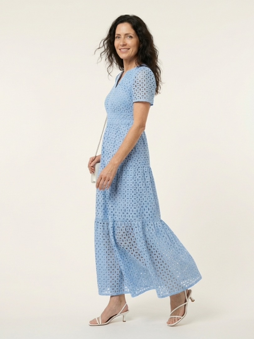 Margot Biarritz - Robe midi à manches courtes Brielle