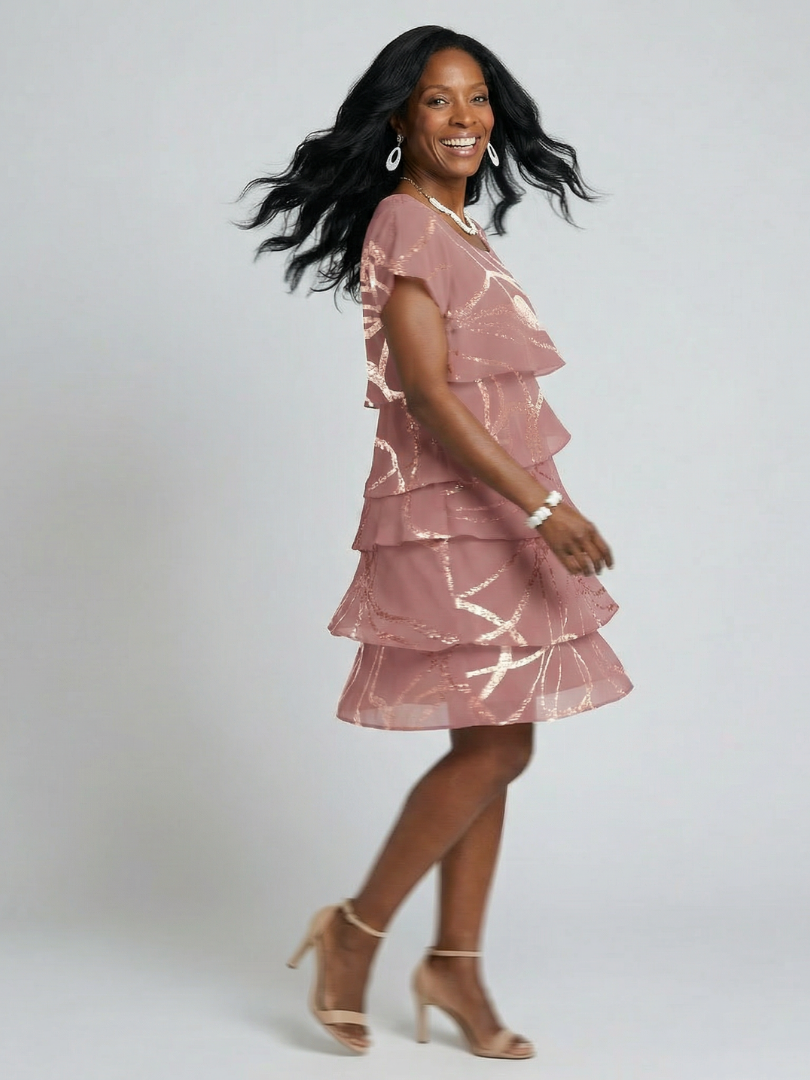 Margot Biarritz - Robe Abstraite Longueur Genou Hoku