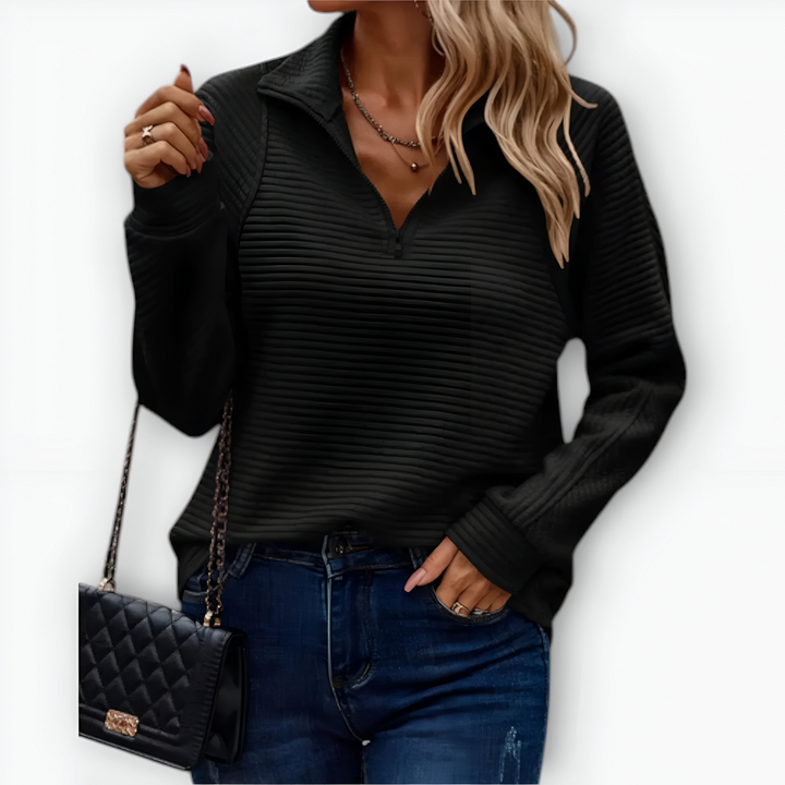 Margot Biarritz - Pull élégant avec demi-fermeture