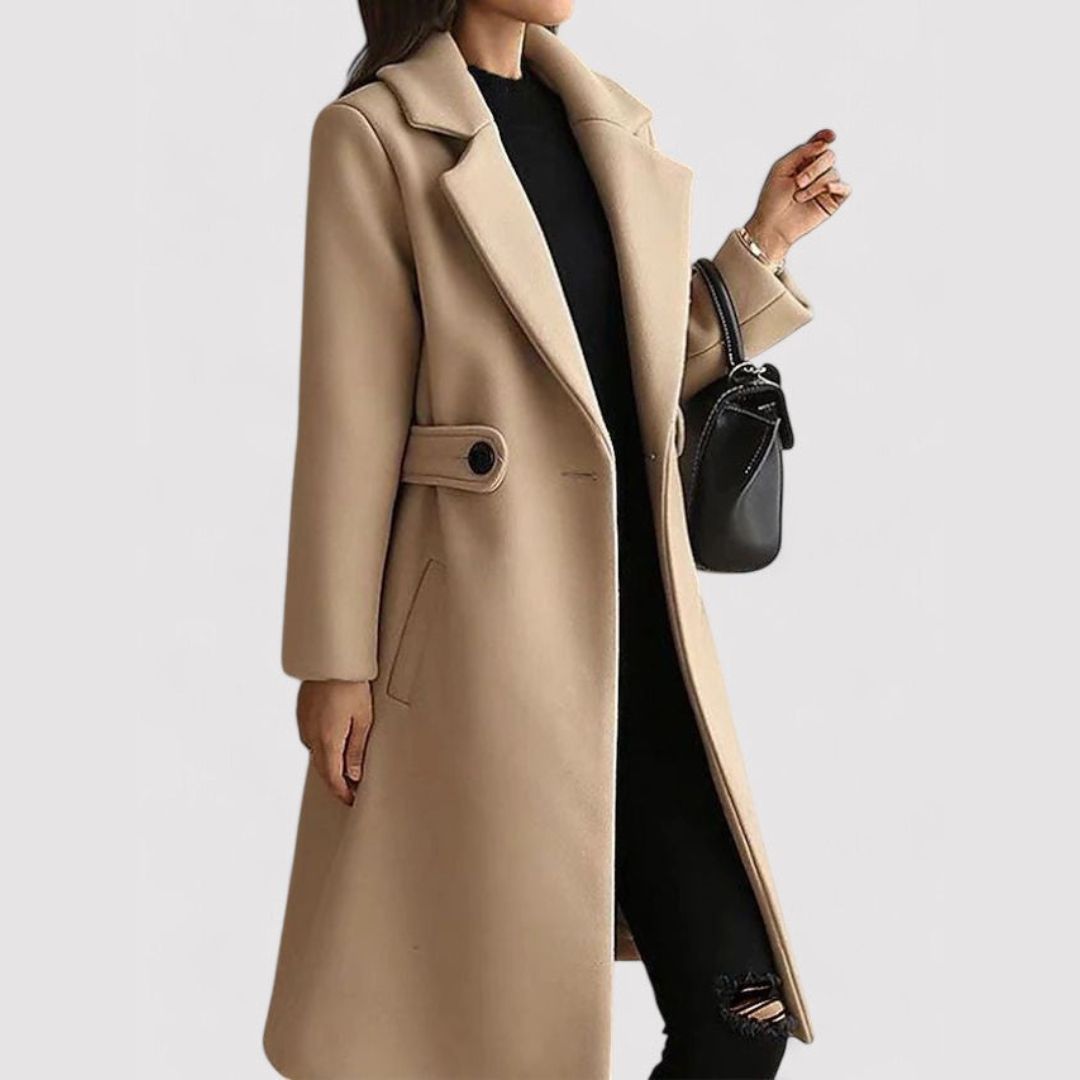 Margot Biarritz - Manteau d'hiver ceinturé en laine