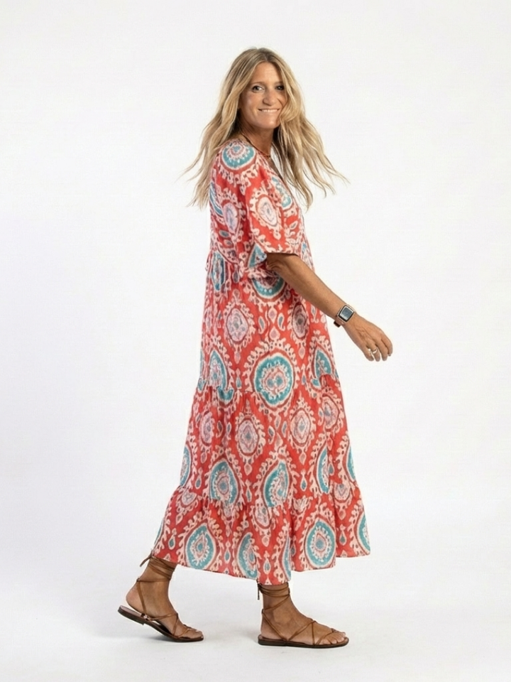 Margot Biarritz - Robe midi à imprimé paisley Zaria