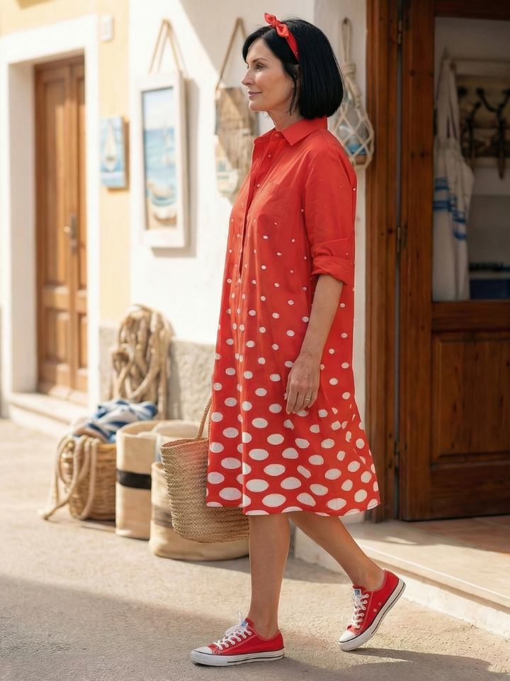 Margot Biarritz - Robe à Pois Lumineux Wrenley