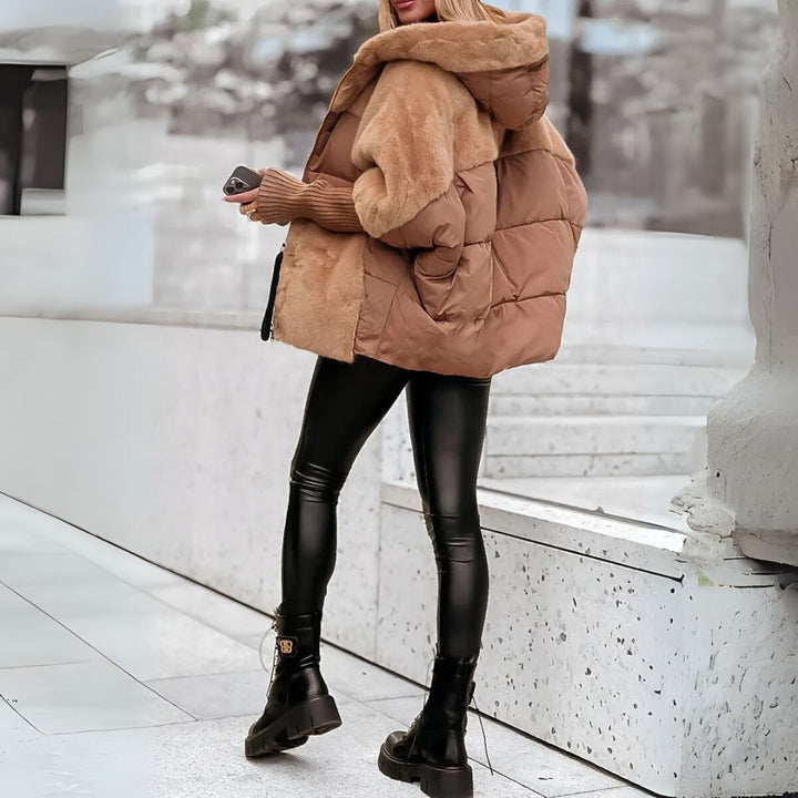 Margot Biarritz - Manteau d'hiver en mélange de plumes