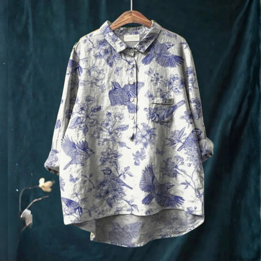 Margot Biarritz - Chemise Élégante à Motif Florence