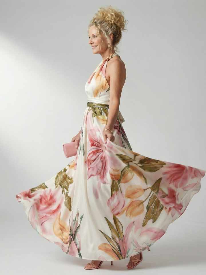 Margot Biarritz - Robe Maxi Fleurie Légère Amiel