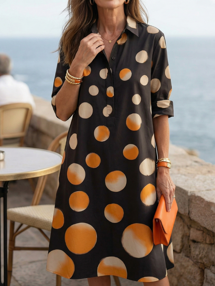 Margot Biarritz - Robe à pois crépusculaire Vespera