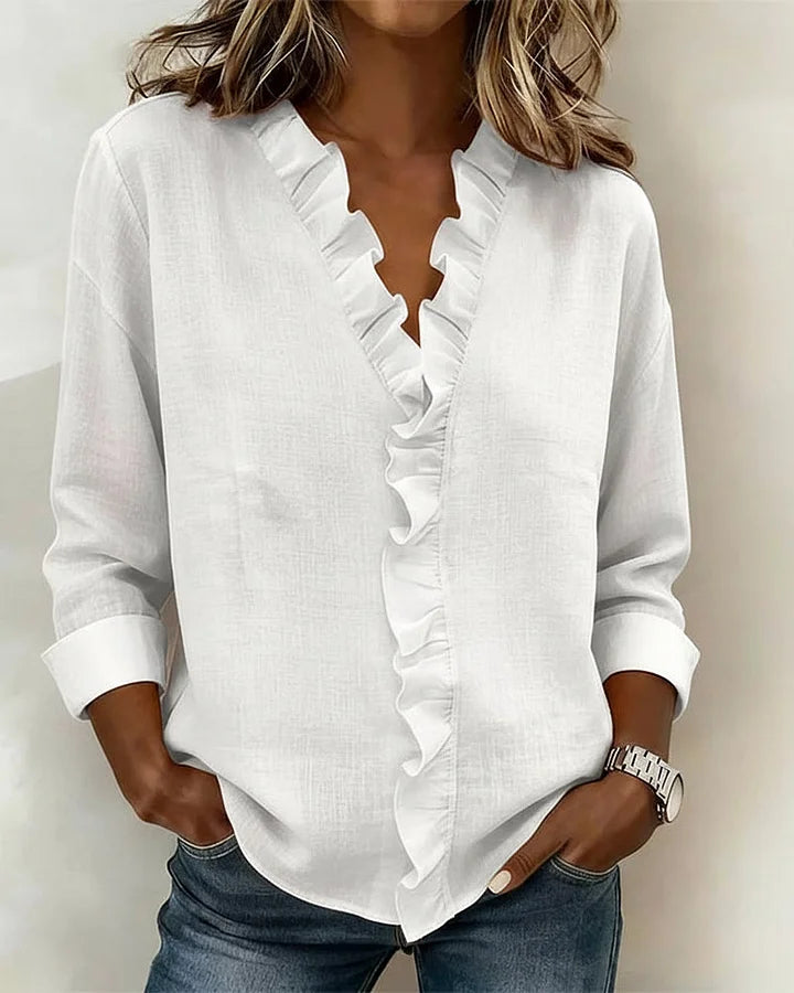 Margot Biarritz - Blouse à volants Susan