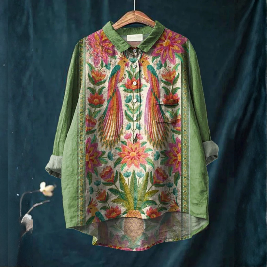 Margot Biarritz - Chemise Élégante à Motif Emmanuelle