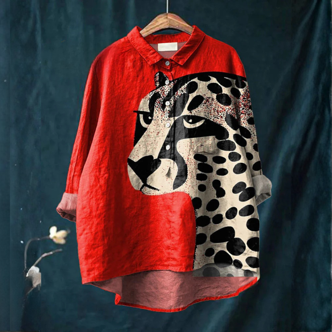 Margot Biarritz - Chemise Élégante à Motif Colette