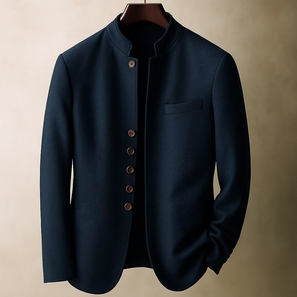 Margot Biarritz - Veste en laine avec col droit