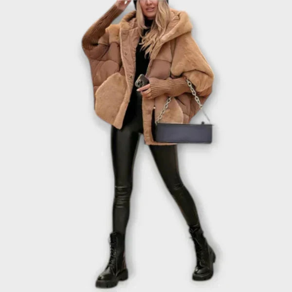 Margot Biarritz - Manteau d'hiver en mélange de plumes