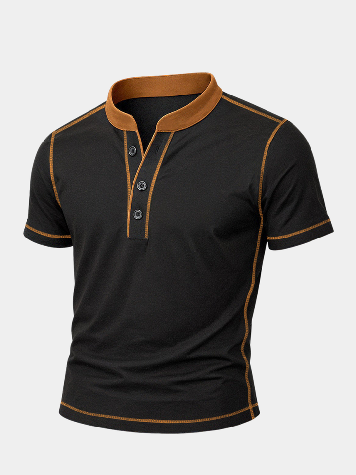 Margot Biarritz - Chemise Henley avec bord ember