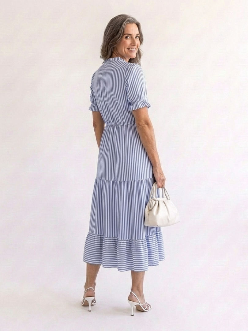 Margot Biarritz - Robe midi à manches courtes Dakato