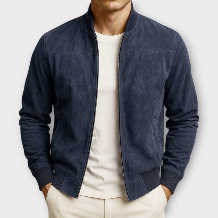 Margot Biarritz - Veste bomber en cuir suédé pour homme