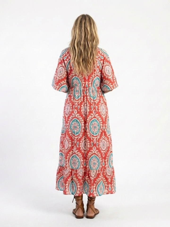 Margot Biarritz - Robe midi à imprimé paisley Zaria