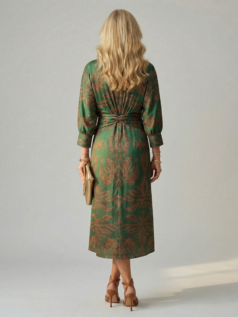 Margot Biarritz - Robe Midi Enveloppante Naturelle Lune