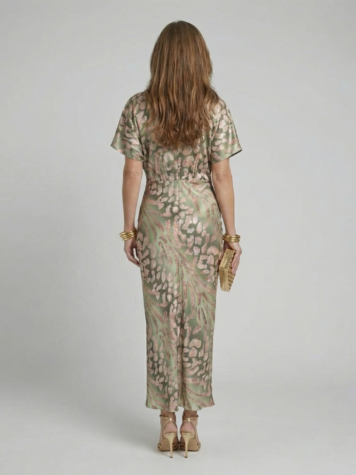 Margot Biarritz - Robe Midi Imprimée Abstrait Coralie