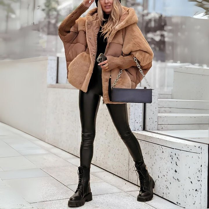 Margot Biarritz - Manteau d'hiver en mélange de plumes
