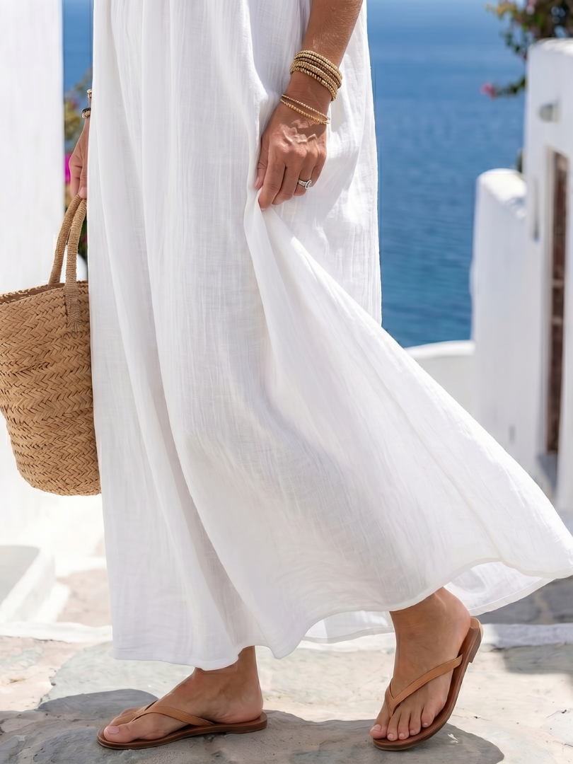Margot Biarritz - Robe Maxi Fluide Naturelle Keira