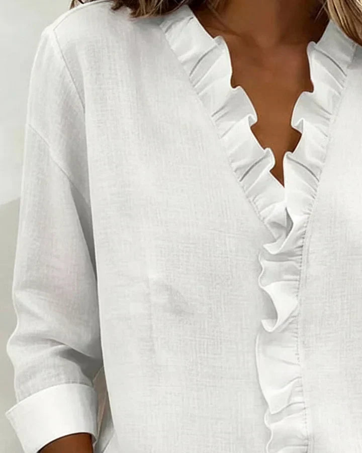 Margot Biarritz - Blouse à volants Susan