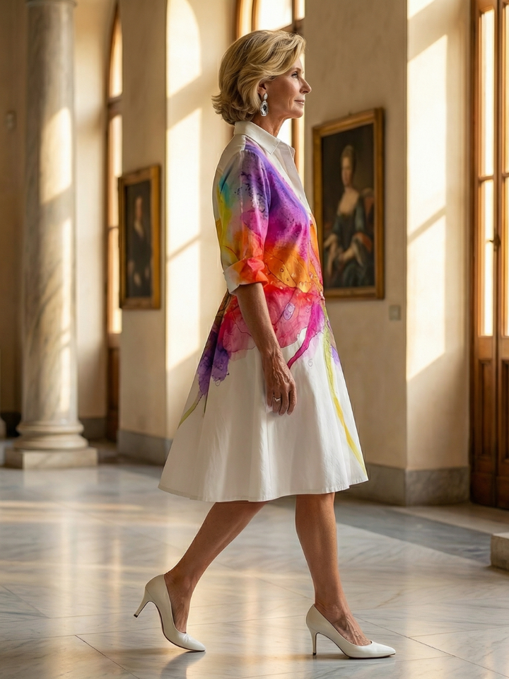 Margot Biarritz - Robe de Jardin Peinte Ulyssa