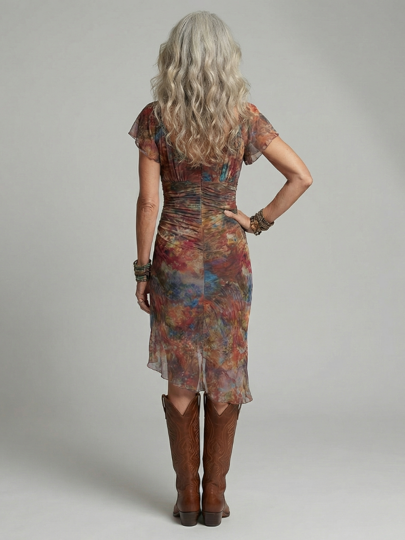 Margot Biarritz - Robe Midi Halter Silencieuse Aeris