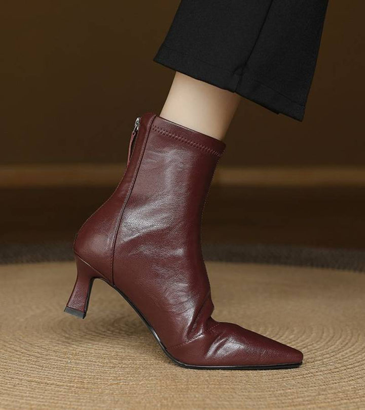 Margot Biarritz - Bottines en cuir à talon élégant