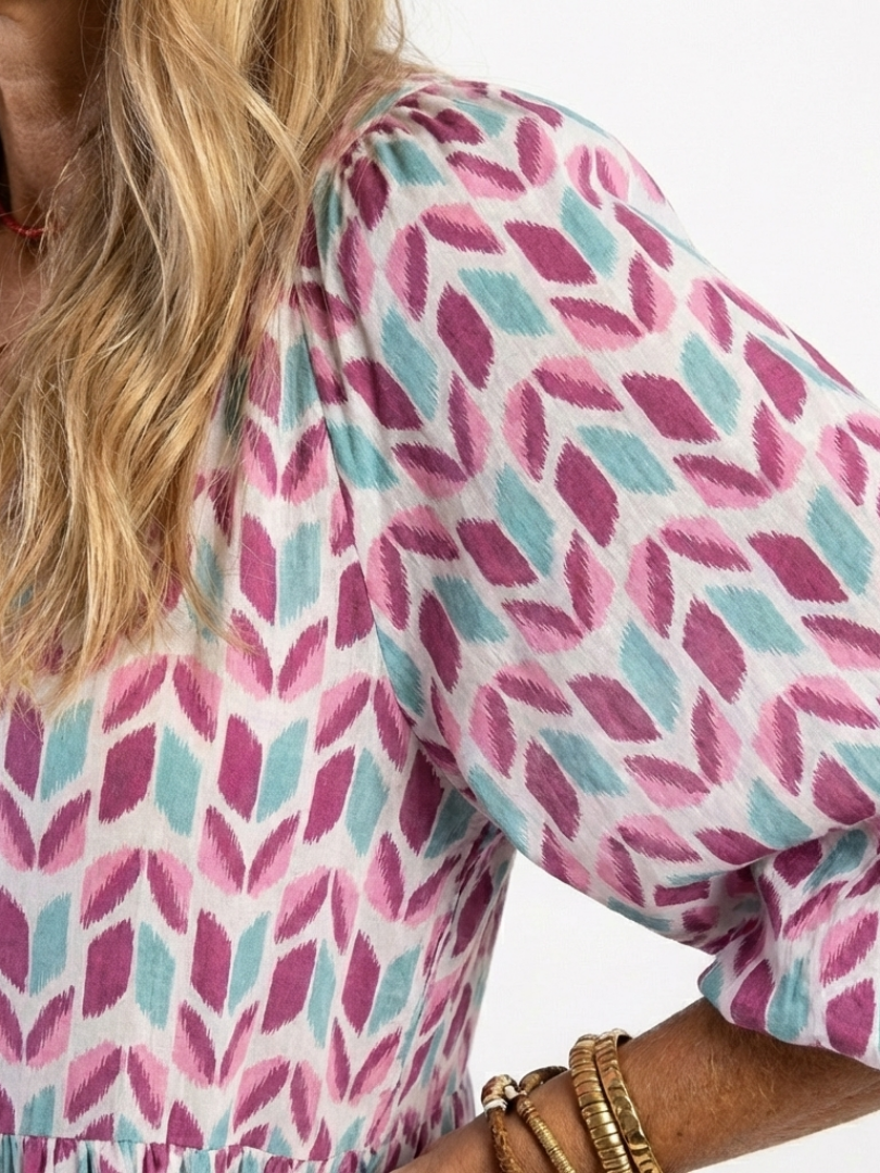 Margot Biarritz - Robe midi à manches longues Mireya