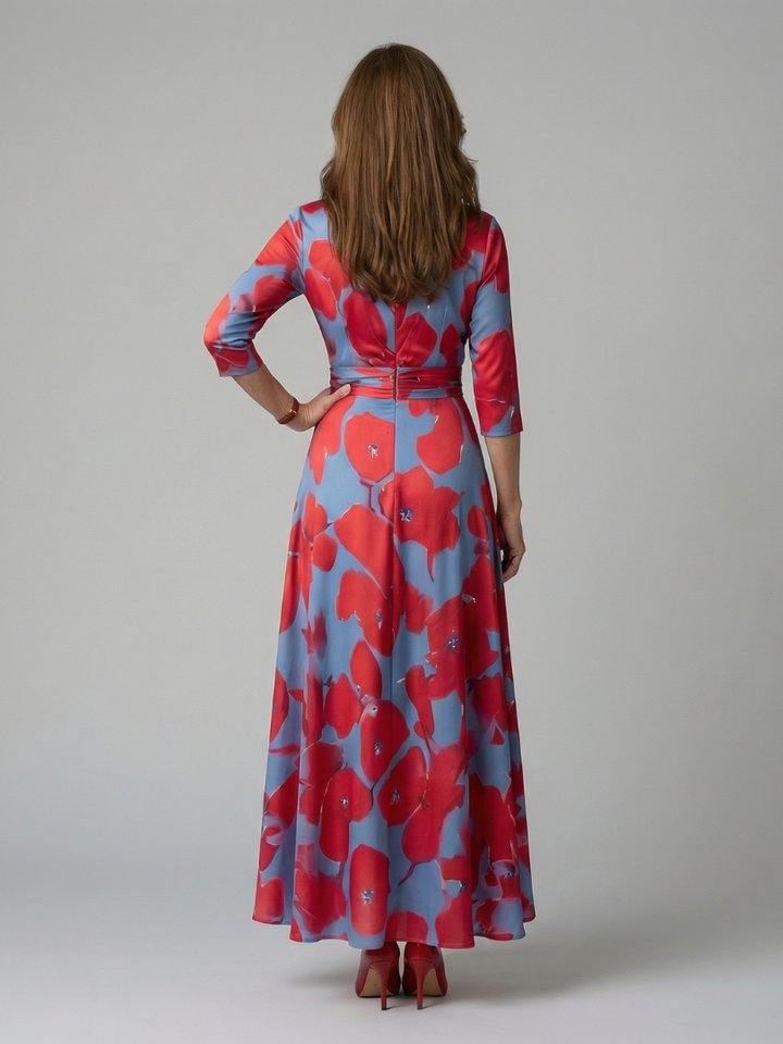 Margot Biarritz - Robe Midi Croisée à Col Celine