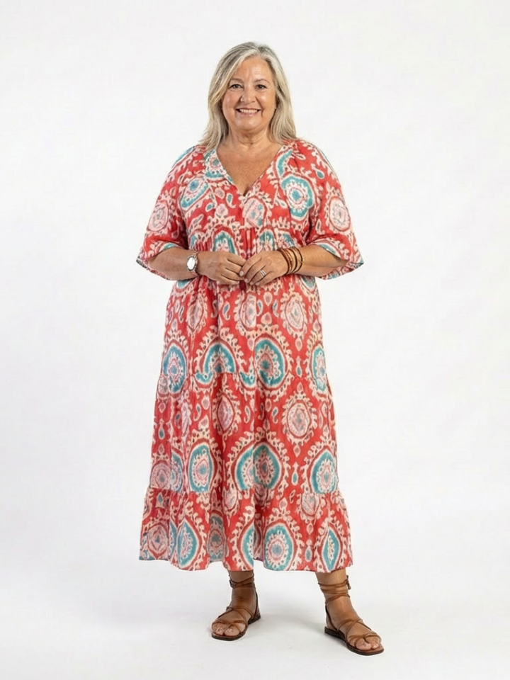 Margot Biarritz - Robe midi à imprimé paisley Zaria