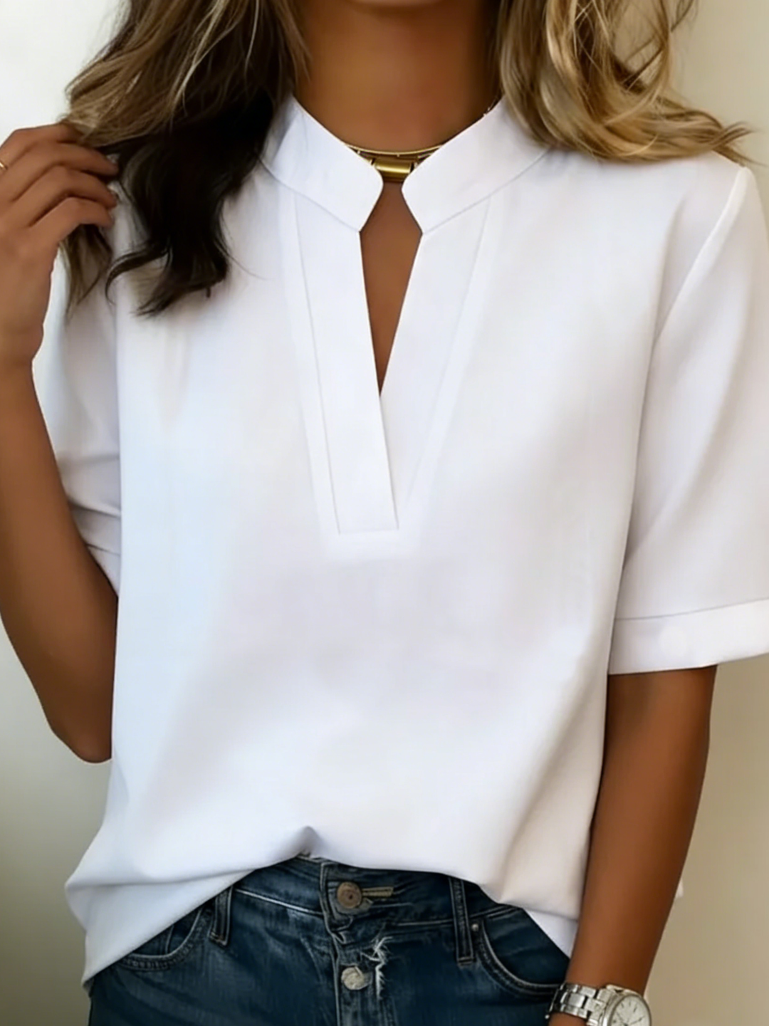 Margot Biarritz - Blouse Chic à Col en V